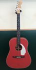 Fender California Series Kingman Fiesta Red Custom Shop Acoustic Guitar