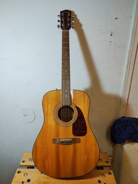 Cd-140s Fender Cd-104s Nat Beautiful Mahogany Natural Wood Acoustic Guitar Euc
