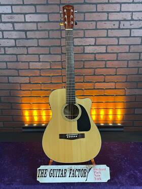 Cf60ce-1266-u Fender Cf-60ce Folk Acoustic Electric Guitar Natural With Case