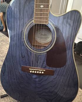 Fender Dg-04ce Fsr Tb Blue Acoustic-electric Dreadnought 6 String Guitar