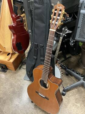 Gn-45-sce-nat Fender Gn-45sce Nat Nylon String Acoustic Electric Guitar Korean Made 2004/ Bag