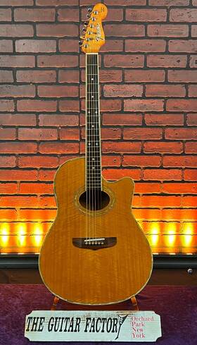 Fender Montara-0127-u Rare 1990 Montara Full Flame Maple Model Acoustic Electric With Hard Case