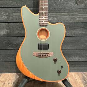 Mxa2217586 Fender Acoustasonic Player Jazzmaster Acoustic Electric Guitar - Antique Olive