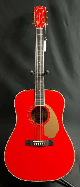 Pm-1e Fender Fsr Paramount Dreadnought Acoustic-electric Guitar Fiesta Red