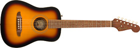 0970710103 Fender Redondo Mini 22 3/4inch Scale Sunburst Finish Acoustic Guitar With Gig Bag