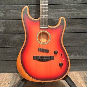 Us209741a Fender American Acoustasonic Stratocaster Usa Acoustic Electric Guitar - Sunburs