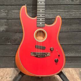 Us210486a Fender American Acoustasonic Stratocaster Usa Acoustic Electric Guitar - Red