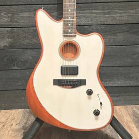Us214841a Fender American Acoustasonic Jazzmaster Acoustic Electric Guitar - White