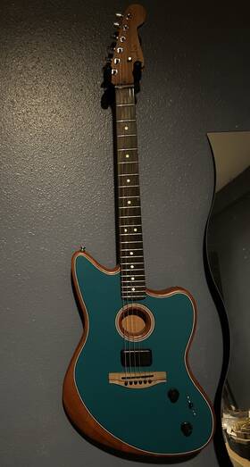 Us221705a Fender Acoustasonic American Dreadnought Acoustic-electric Guitar Blue 6 String