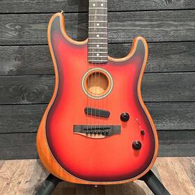 Us225804a Fender American Acoustasonic Stratocaster Usa Acoustic Electric Guitar - Sunburs