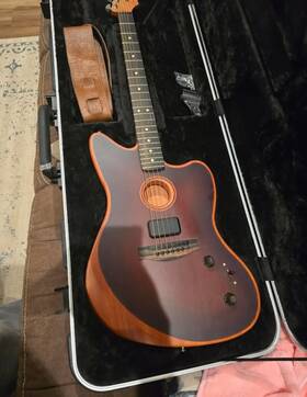 Us236468a Fender American Acoustasonic Jazzmaster Usa Acoustic Electric Guitar - Sunburst