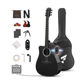 Fd80-60 Fesley X Left Handed Acoustic Electric Guitar Kit 41 Inch Full Size 6 String Cutaway
