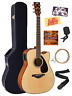 Fgx800c Fgx800c-combo-pro Yamaha Solid Top Folk Guitar Natural Bundle With 696599157807