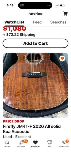 Firefly Jm41-f Jm Series 2026 Koa Dreadnought Acoustic-electric