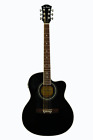 Ga-700ce-bk De Rosa Cutaway Acoustic Electric Thin Body Guitar Black