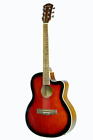 Ga-700ce-rds De Rosa Cutaway Acoustic Electric Thin Body Guitar Redburst
