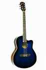 Ga700ce-bls De Rosa Cutaway Light Thin Body Guitar Blueburst 628804138233