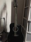 Gd30-ce 12 Takamine Dreadnought Cutaway Guitar Black