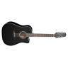 Gd30ce12blk-gcwn Takamine Acoustic Electric Guitar All Mahogany Black