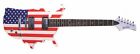 Ge2009-rwb Glen Burton American Flag Us Map Cutout Electric Guitar