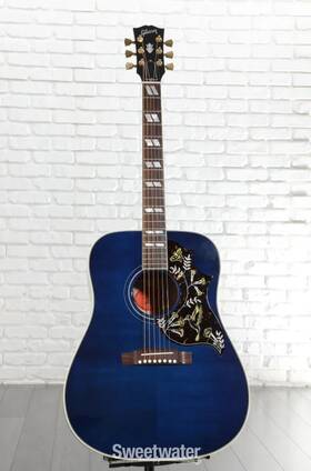 Gibson Acoustic Sshbvbpsl0760 Hummingbird Quilt Acoustic-electric Guitar - Viper Blue