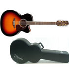 Gj72ce12-bsb-a Takamine Jumbo Cutaway Guitar In Brown Sunbur