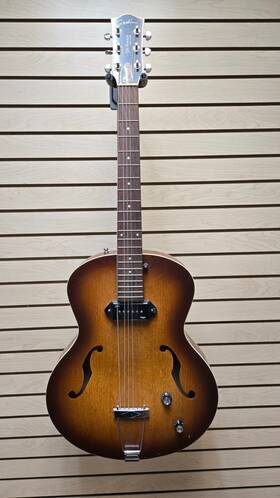 Godin 037728 5th Avenue Kingpin P90 Cognac Burst Electric-acoustic Guitar With Case Read