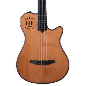 053063 Godin Multiac Mundial Mahogany Deluxe Thinline A/e Guitar Solid Cedar Top