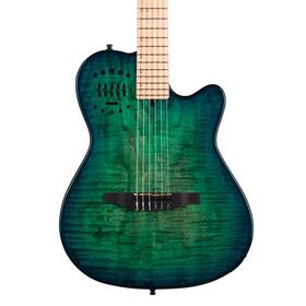053384 Godin Multiac Nylon Le Thinline A/e Classical Guitar Solid Cedar Top Opalburst