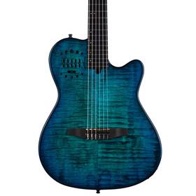 053391 Godin Multiac Nylon L/e Thinline A/e Guitar Solid Cedar Top Ocean Burst