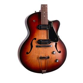 53162 Godin 5th Avenue Cw Kingpin Ii Hollowbody A/e Guitar Rosewood Fb Vintage Burst