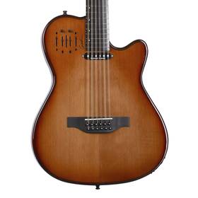53421 Godin A12 Ultra Dlx Thinline 12s Acoustic-electric Guitar Solid Cedar Top Lb