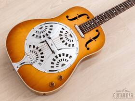D-80p Greco 1993 Roundneck Acoustic Electric Resonator Sunburst Japan Fujigen