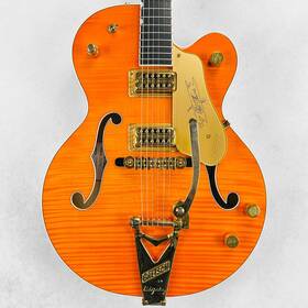 Gretsch 2401250850 G6120tm Chet Atkins Nashville Hollow Body Tiger Maple 2009 - Orange