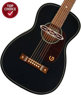 Gretsch 313046750731 Jim Dandy Deltoluxe Acoustic Electric Parlor Guitar Black