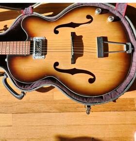 6186 Gretsch 1967 Clipper Semi-hollowbody Original Strap And Case 1 Owner