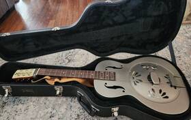 G9201 Gretsch Honeydipper Solid Brass Body Round Neck Resonator Guitar Used