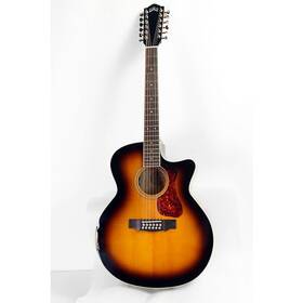 F-2512ce Guild 197881197551 Deluxe 12-string Cutaway Jumbo A/e Guitar Antique Burst 197881 Ob