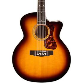 F-2512ce Guild 197881340964 Deluxe 12-string Cutaway Jumbo A/e Guitar Burst Rf
