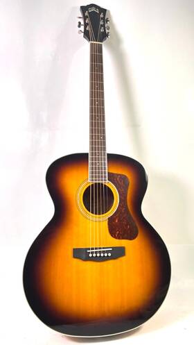 99-740-1350 Guild F-250e Deluxe Jumbo Acoustic-electric Guitar Sunburst With Ohsc Hard Case