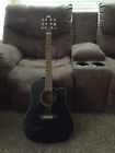 Guild Black Acoustic Electric Guitar Model Dcei