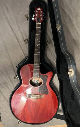 F-15ce-wgr Guild Vintage All Mohagony Acoustic /electric 91 Usa