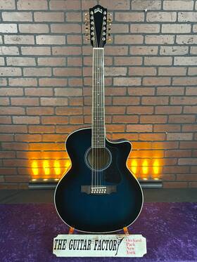 F2512cedlx-0819-u Guild F-2512ce Deluxe 12-string Cutaway Jumbo Acoustic-electric Guitar - Dark