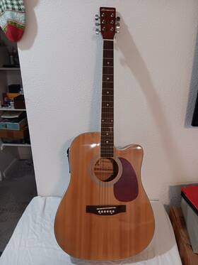 W-0195ce-n Harmonia Thinbody Acoustic Electric Guitar Natural