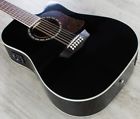 Hd10sce12 Washburn Heritage Dreadnought Cutaway Guitar Black 801128764634