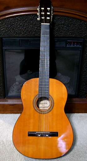 492361 Hohner Hg13 Acoustic Guitar Mfg. 1978-1985 Ser.#492361 Made In Korea
