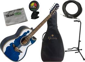Lbq4etb Hohner H Jimenez Bajo Quinto Trans Blue Acoustic Electric With Gig Bag Cloth St