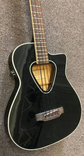 Twp600b Hohner Used Acoustic Electric Bass Guitar - Look At Pics Black