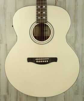 251158155 Ibanez Demo Aj70m2e Artwood Jumbo - Pearl White 155