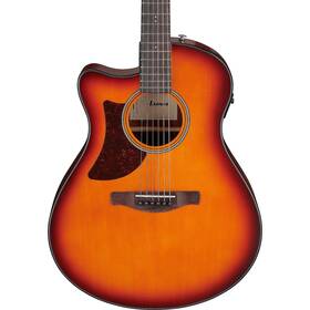 Aam50lce Ibanez 549763365224 L/h A/e Guitar Solid Spruce Top Open Pore Light Brown Sunburst